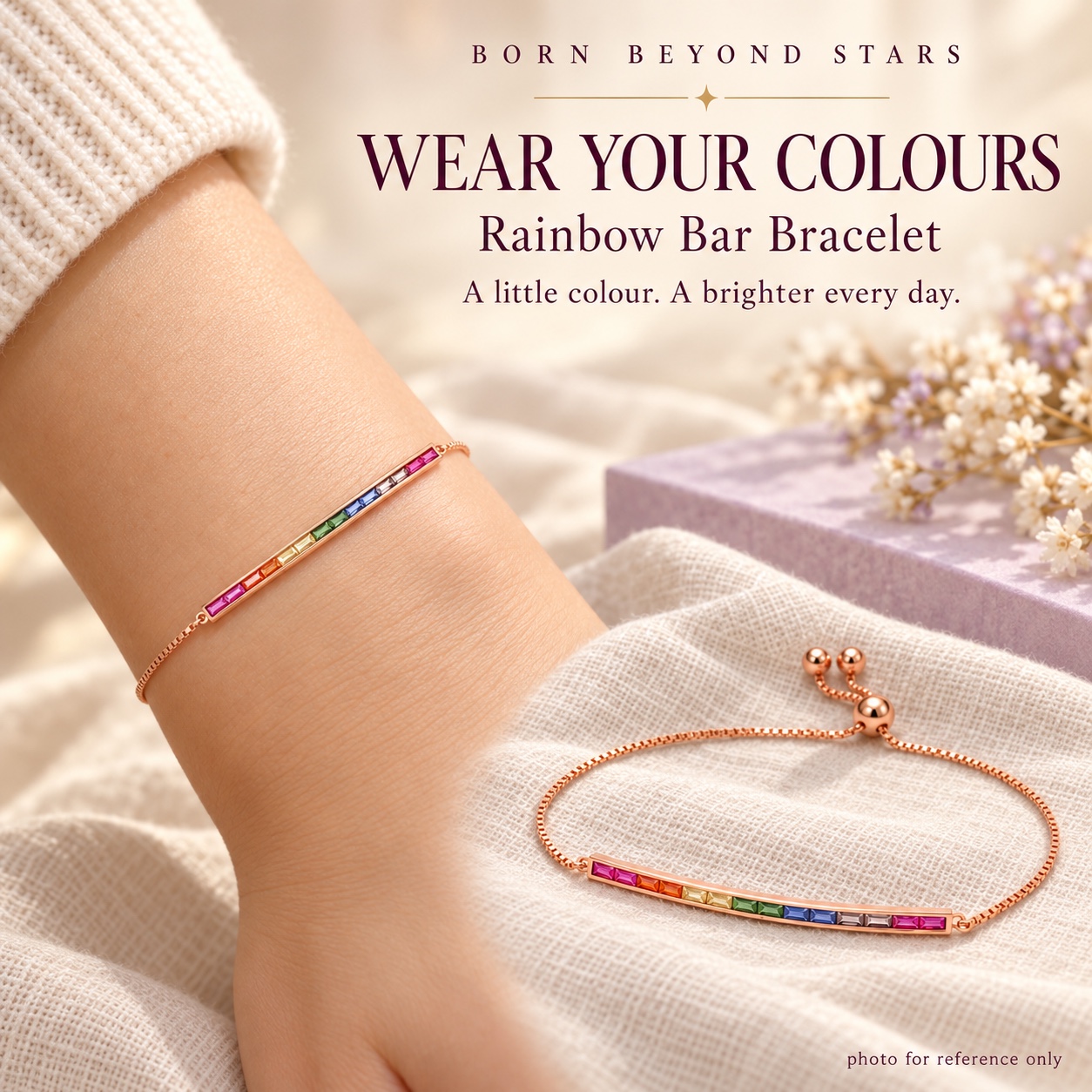 Rainbow Bar Bracelet — Born Beyond Stars